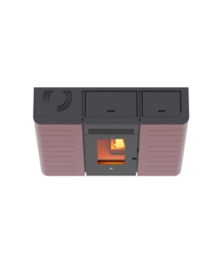 Stufa a pellet slim canalizzata canadian stove "slim 12c" bordeaux 11,14 kw