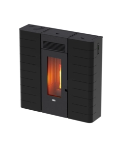 Stufa a pellet slim canalizzata canadian stove 'slim 12c' nero 11,14 kw