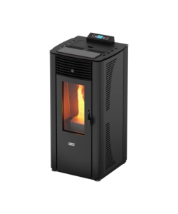 Termostufa a pellet canadian stove 'idro 14' grigio puntinato 13,8 kw