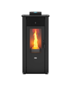 Termostufa a pellet canadian stove "idro 14" grigio puntinato 13,8 kw