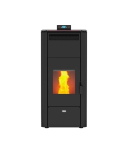 Termostufa a pellet canadian stove "idro ceramic 17" bordeaux 17 kw