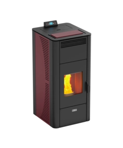 Termostufa a pellet canadian stove "idro ceramic 17" bordeaux 17 kw