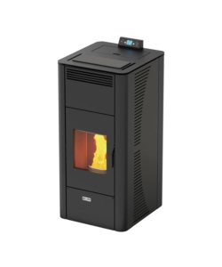 Termostufa a pellet canadian stove "idro ceramic 20" grigio puntinato 18 kw