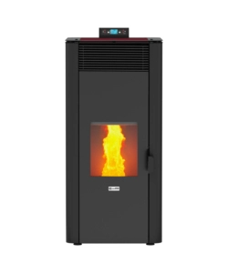 Termostufa a pellet canadian stove "idro ceramic 28" bordeaux 25,8 kw