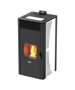 Termostufa a pellet canadian stove 'idro ceramic 28' bianco 25,8 kw