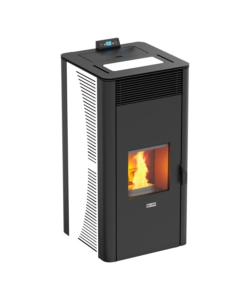 Termostufa a pellet canadian stove "idro ceramic 28" bianco 25,8 kw