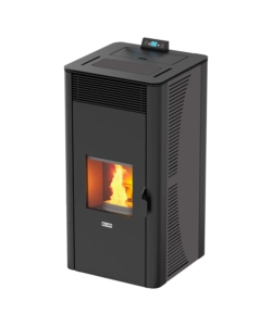 Termostufa a pellet canadian stove 'idro ceramic 28' grigio puntinato 25,8 kw