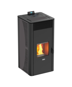 Termostufa a pellet canadian stove "idro ceramic 28" grigio puntinato 25,8 kw