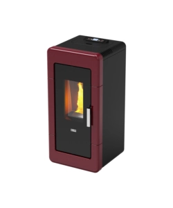 Termostufa a pellet canadian stove "idro ceramic 14" bordeaux 13,8 kw