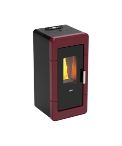 Termostufa a pellet canadian stove "idro ceramic 14" bordeaux 13,8 kw