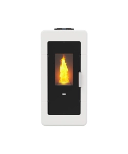 Termostufa a pellet canadian stove "idro ceramic 14" bianco 13,8 kw