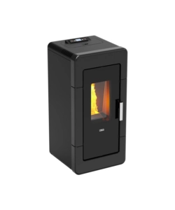 Termostufa a pellet canadian stove "idro ceramic 14" nero 13,8 kw