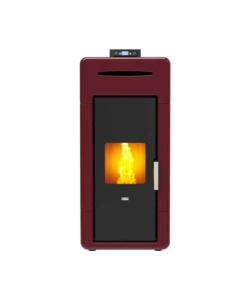 Termostufa a pellet canadian stove "idro ceramic 20" bordeaux 18 kw