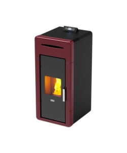 Termostufa a pellet canadian stove 'idro ceramic 20' bordeaux 18 kw