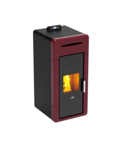 Termostufa a pellet canadian stove "idro ceramic 20" bordeaux 18 kw