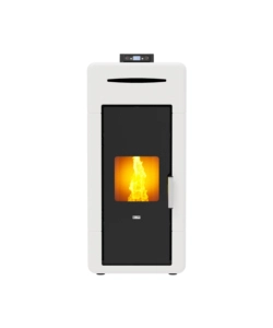 Termostufa a pellet canadian stove "idro ceramic 20" bianco 18 kw