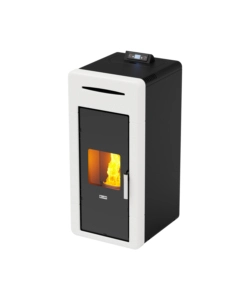 Termostufa a pellet canadian stove 'idro ceramic 20' bianco 18 kw