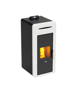 Termostufa a pellet canadian stove "idro ceramic 20" bianco 18 kw