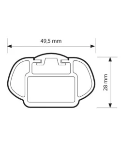 Coppia barre portatutto in alluminio alumia - l - 127 cm  n15026