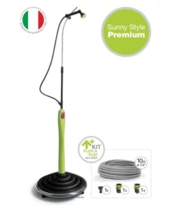 Doccia solare sunny style premium con acqua calda da esterno - verde