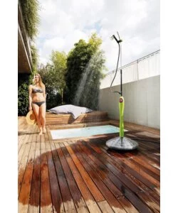 Doccia solare sunny style premium con acqua calda da esterno - verde