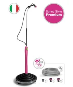 Doccia solare sunny style premium con acqua calda da esterno - fucsia