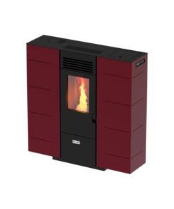 Stufa a pellet slim canadian stove 'slim 6' bordeaux 6,14 kw