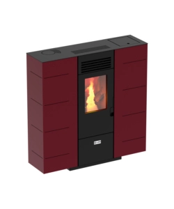 Stufa a pellet slim canadian stove "slim 6" bordeaux 6,14 kw