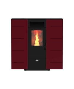 Stufa a pellet slim canadian stove "slim 6" bordeaux 6,14 kw