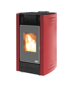 Stufa a pellet canadian stove 'ermetica bio 6' bordeaux 6,5 kw