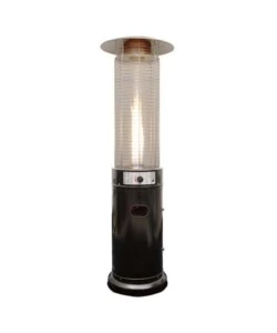 Fungo riscaldante da esterno a gas gpl qlima "patio heater" nero 11.000 w