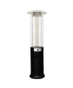 Fungo riscaldante da esterno a gas gpl qlima 'patio heater' nero 11.000 w