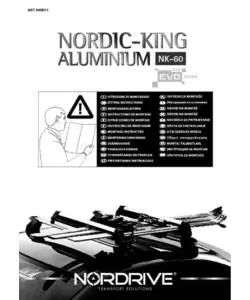 Coppia portasci nordic-king evo aluminium nk-60  n40011 - nordrive