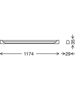 Sottopensile led bianco 117,4 cm, 14w