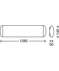 Reglette led bianca 128,5 cm, 23w