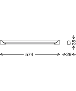 Sottopensile led bianco 57,4 cm, 8w