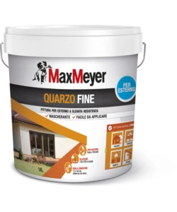 Pittura per esterni quarzo fine  bianco lt 14 -max meyer