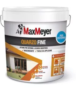 Pittura per esterni quarzo fine  bianco lt 14 -max meyer