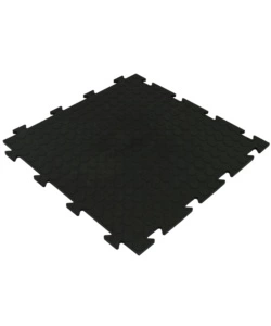 Piastrella da esterno in pvc ad incastro colore nero, 500x500x8 mm