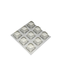 Paracolpi adesivi quadrati trasparenti 20 x 20 mm. spessore 13,2 mm. - 9 pz.