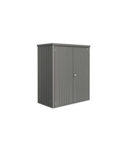 Armadio per attrezzi biohort 'misura 150' grigio quarzo metallizzato, 155x83x182,5 cm - 30010