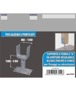 Supporto per pali regolabile in altezza-larghezza