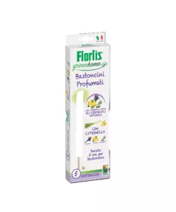 Bastoncini antizanzare flortis alla citronella , 5 pezzi