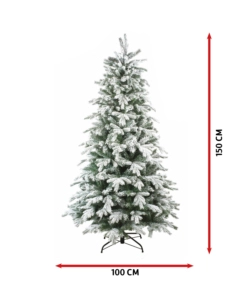 Albero di natale "fiocco neve" con 732 rami ad aggancio, 150 cm