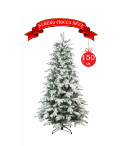 Albero di natale 'fiocco neve' con 732 rami ad aggancio, 150 cm