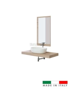 Mobile bagno sospeso 'shelf' finitura rovere, 120x50x8 cm