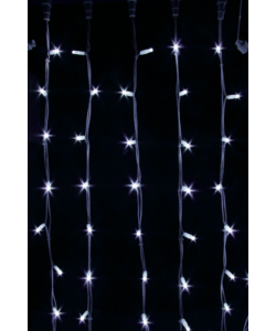 Tenda sfalsata 128 led bianco freddo con giochi di luce, 300x80 cm