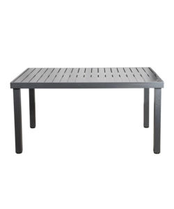 Tavolo da giardino euro garden in alluminio fisso colore grigio, 152x90x75 cm