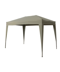 Gazebo da esterno pieghevole euro garden in acciaio color taupe,  2x3 metri