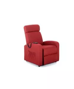 Poltrona con recliner e alzata elettrica 'marta' rossa, 75x78x110 cm